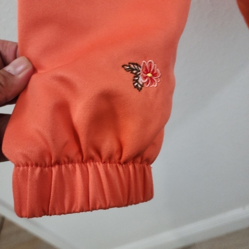 Koret Jacket Women Medium Zip Floral Coral Peach. - Picture 6 of 14